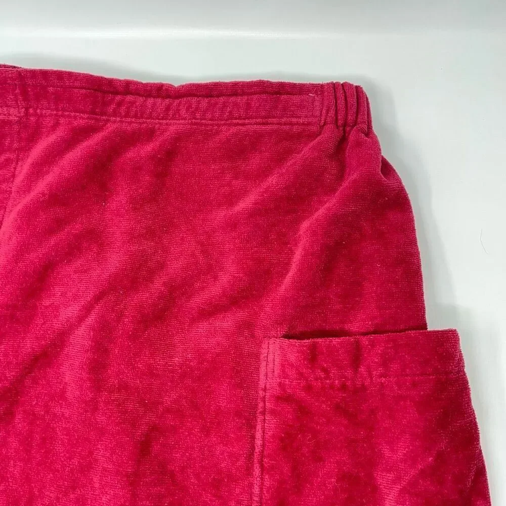 Melsimo Towel Selections Vintage Body Wrap Around Towel Cover Up Terry Cloth Red